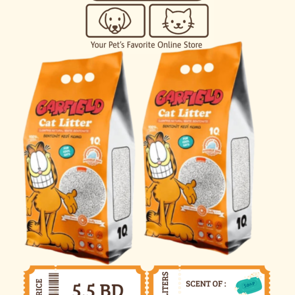Garfield Marseille Soap Bentonite Cat Litter 2 X 10 L