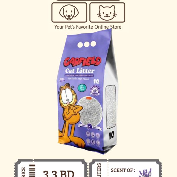 Garfield Lavender Scented Bentonite Cat Litter 10 L