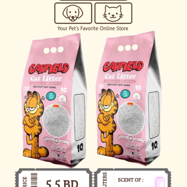 Garfield Baby Powder Scented Bentonite Cat Litter 2 X 10 L