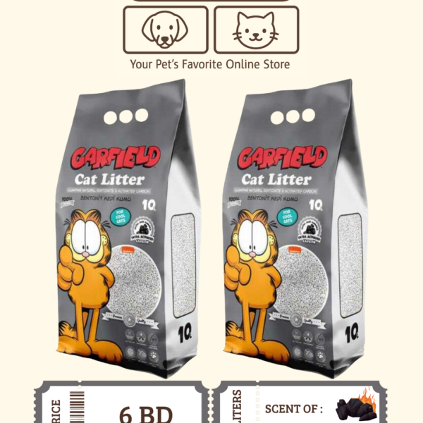 Garfield Activated Carbon Bentonite Cat Litter 2 X 10 L